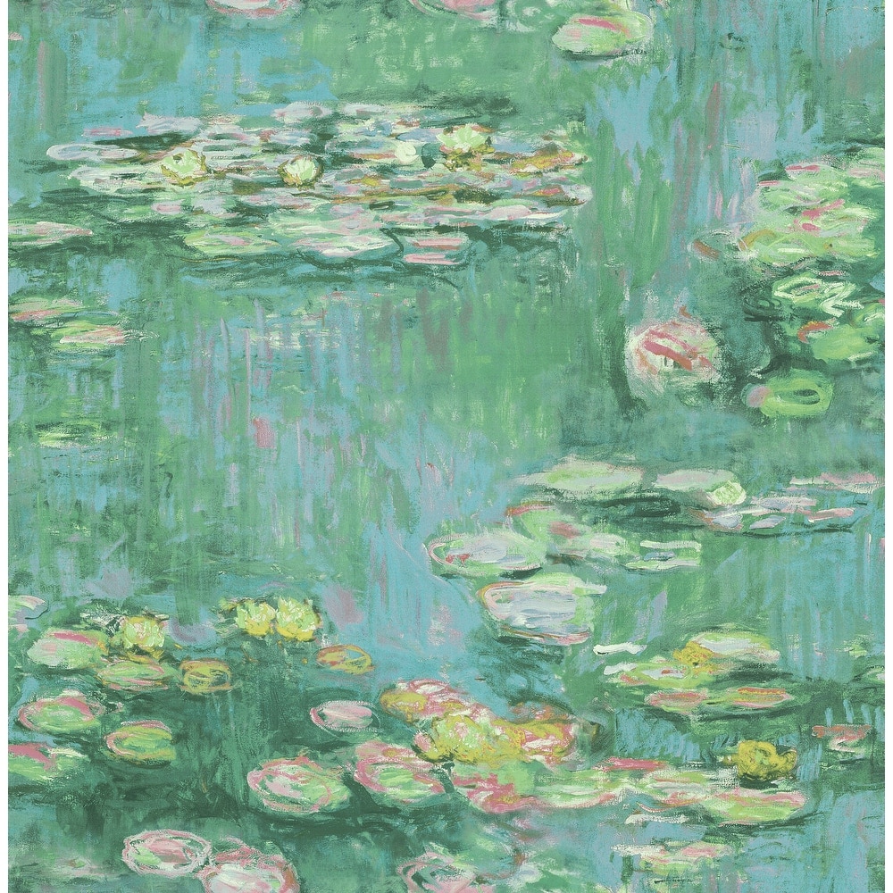 Seabrook Designs Lily Pads Unpasted Wallpaper