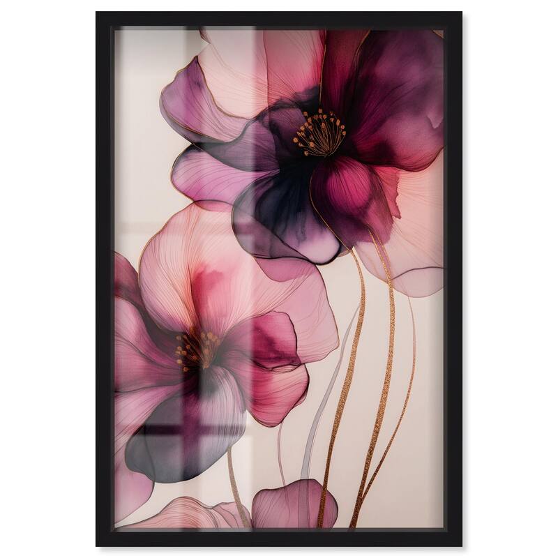 Velvet Verse III Shadowbox by Art Remedy - Black - 24" x 36"