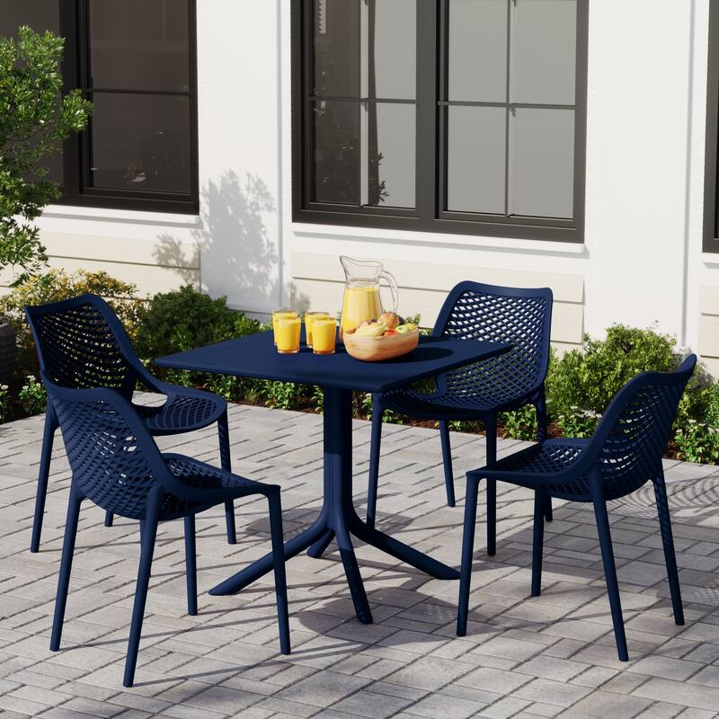 Frond and Form 4-Person Outdoor Square Dining Set