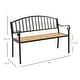 preview thumbnail 3 of 6, Outsunny 50" Garden Bench, Patio Loveseat with Antique Backrest, Wood Seat and Steel Frame