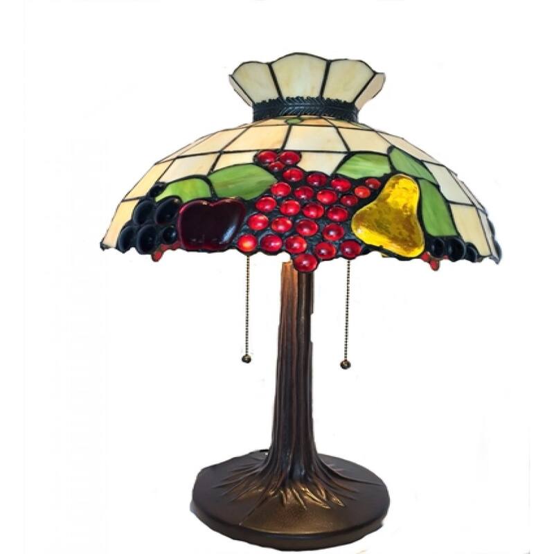 Tiffany Style Glass Fruits Table Lamp