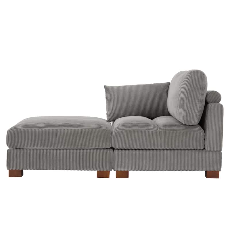 Modular Sectional Sofa with Ottomans