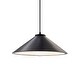 preview thumbnail 33 of 64, Justice Design Group Flare 1-Light Pendant Black Cord/Carbon Matte Black/Dark Bronze