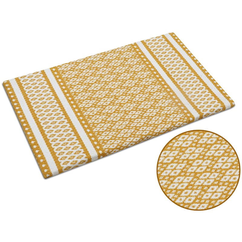 Cotton Kitchen Mat Cushioned Anti-Fatigue Rug, Non-Slip Mats Comfort Foam Rug for Kitchen, Office, Sink, Laundry - 18''x30''