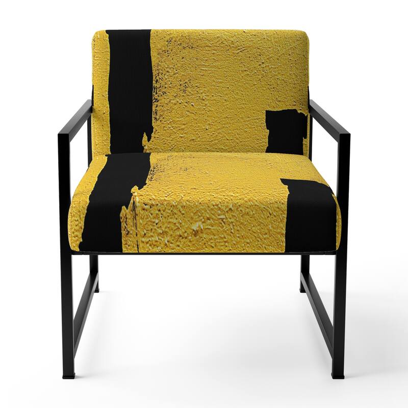 Designart "Glam Dancing Shape I" Upholstered Abstract Accent Chair - Modern Arm Chair For Living Room