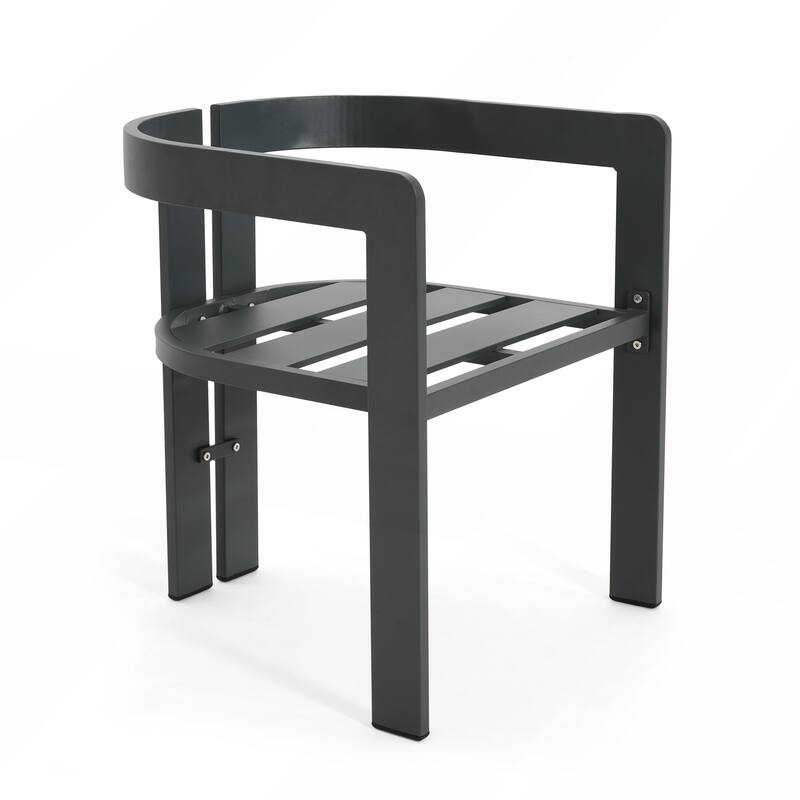 Patio Outdoor Aluminum Dining chair Set of 2