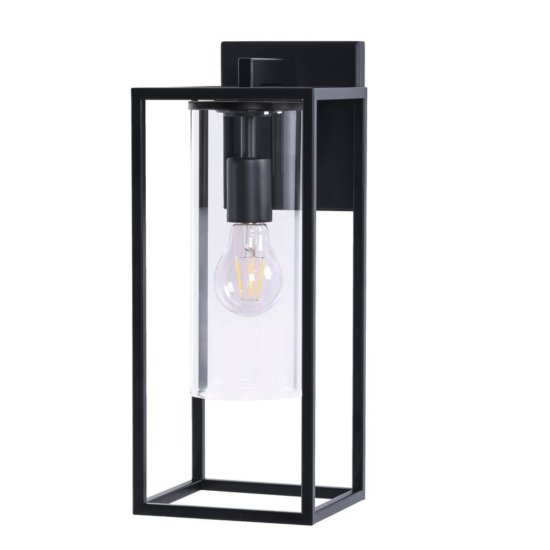 1-Light Outdoor Wall Lights, Outdoor Wall Lantern with Glass Shade