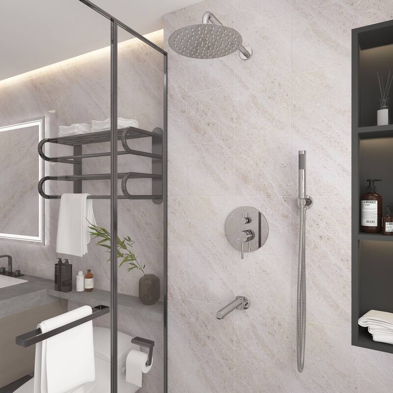 10-Inch Wall Mount Round Shower Set