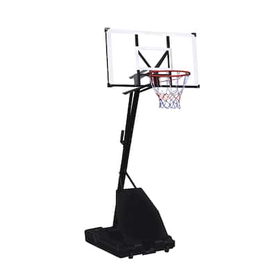 Portable Adjustable Basketball Hoop 6-10ft 43" Shatterproof Backboard for Indoor Outdoor Pool Kids Adults with Rebound Plate