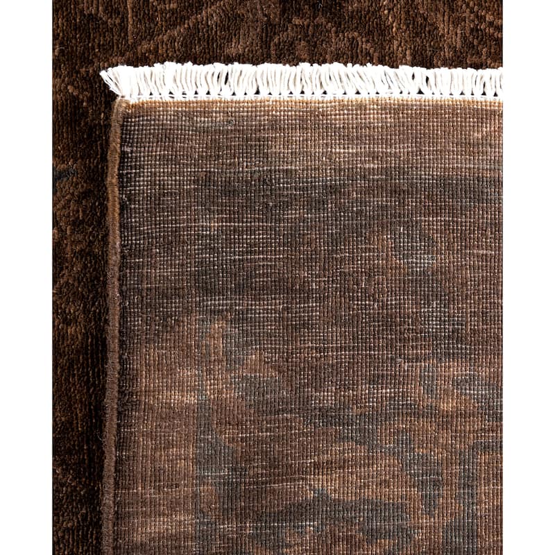 Overdyed One-of-a-Kind Hand-Knotted Area Rug - Brown - 4' 2" x 6' 1"