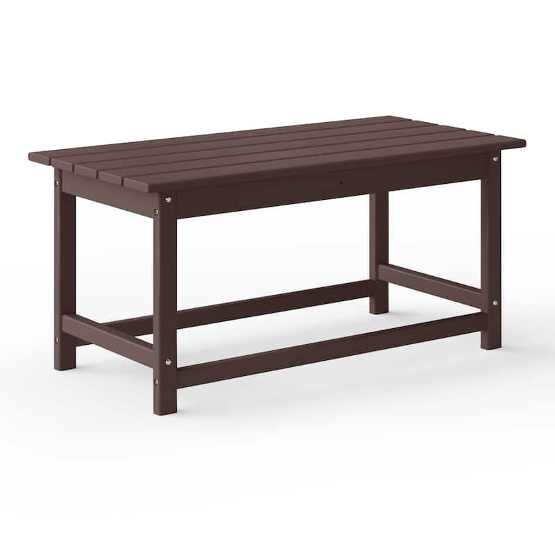 Laguna Hdpe All Weather Outdoor Patio Rectangular Coffee Table