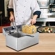 preview thumbnail 5 of 4, 24L Electric Deep Fryer, Dual Tank Stainless Steel Commercial Fryer with Basket and Lid