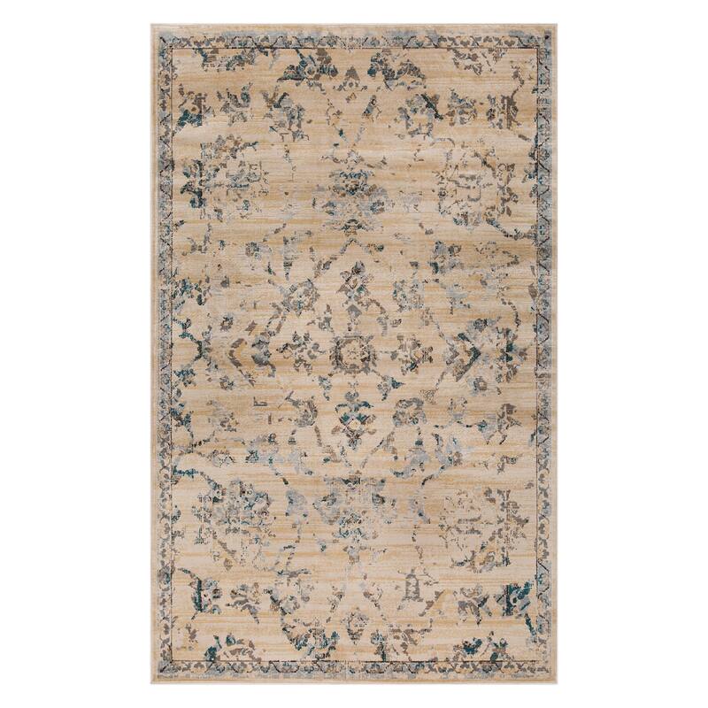 Superior Basilio Distressed Medallion Border Indoor Runner or Area Rug