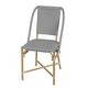 preview thumbnail 15 of 23, Tobias Outdoor Rattan and Metal Bistro Dining Chair