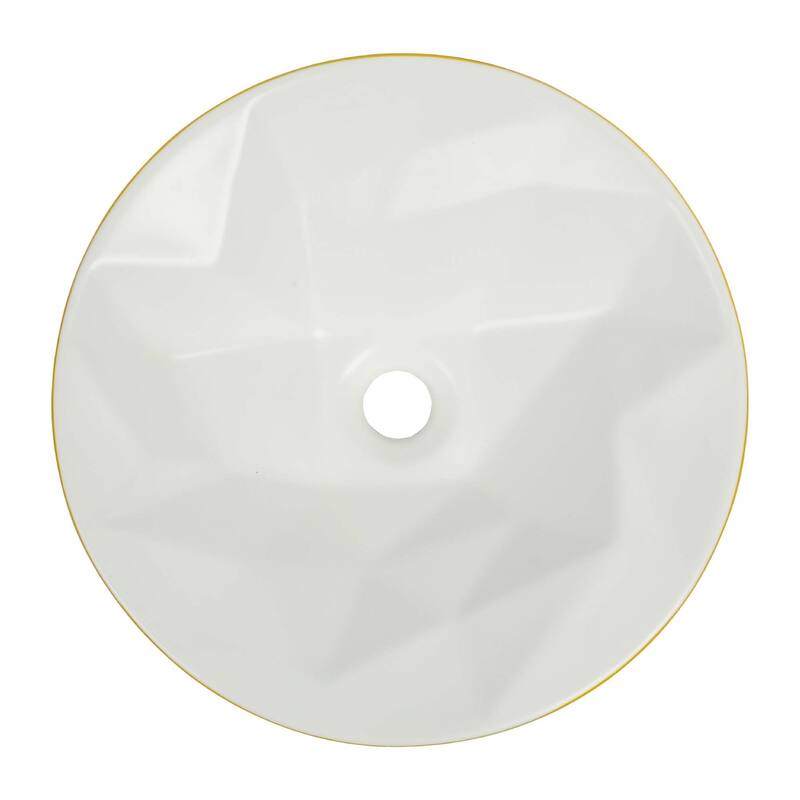 Fine Fixtures 16 inch Round Ceramic Vessel Bathroom Sink