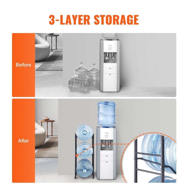 Water Jug Holder Heavy Duty Water Jug Rack for Kitchen, Office, Living Room