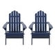 preview thumbnail 8 of 32, Hollywood Outdoor Outdoor Acacia Wood Foldable Adirondack Chairs (Set of 2) by Christopher Knight Home