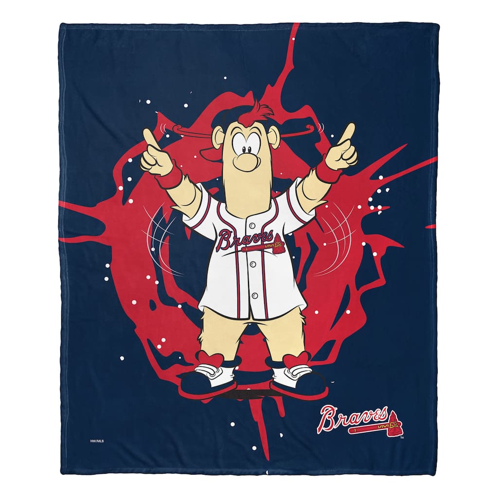MLB Mascots Atlanta Braves Silk Touch Throw Blanket