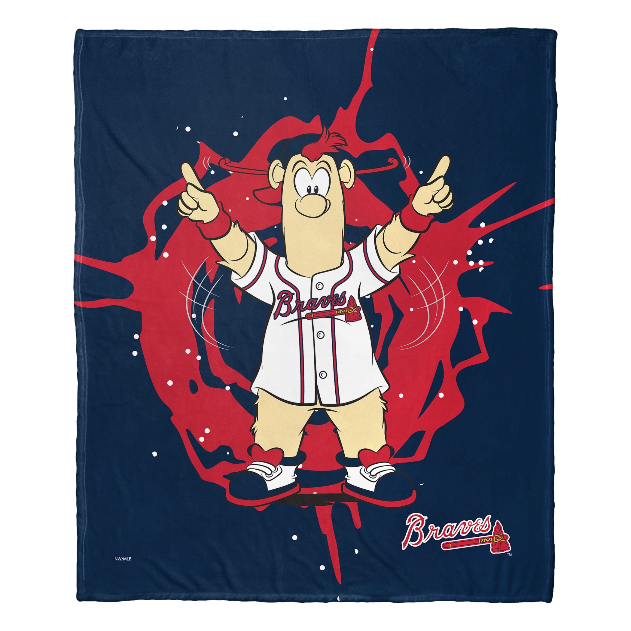 MLB Mascots Atlanta Braves Silk Touch Throw Blanket