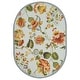 preview thumbnail 104 of 124, SAFAVIEH Handmade Chelsea Nataly French Country Floral Wool Rug 4'6" x 6'6" Oval - Light Blue