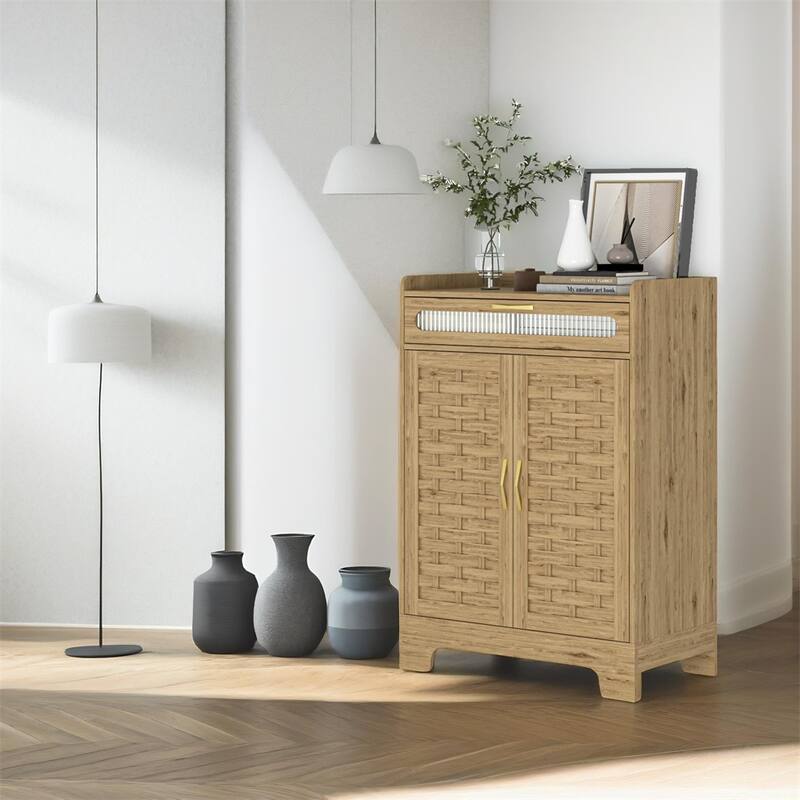 Coffee Bar Cabinet,Buffet Sideboard with Drawer and Adjustable Shelf