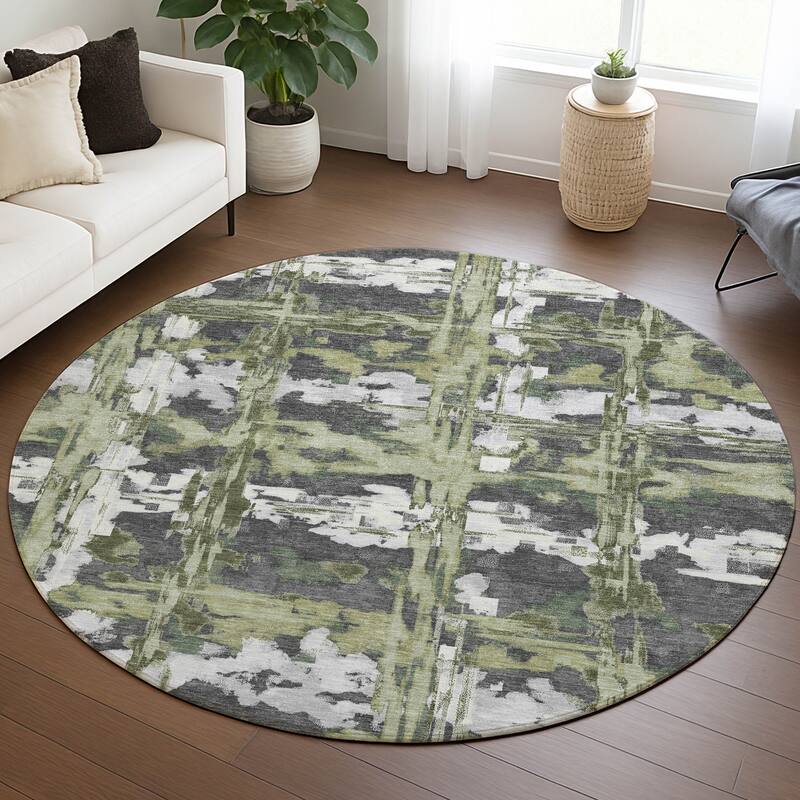 Machine Washable Indoor/ Outdoor Casual Fowler Chantille Rug