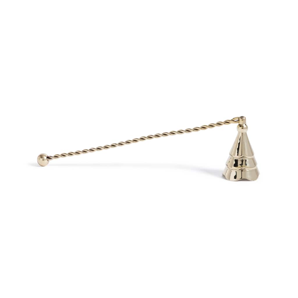 Christmas Wave Tree Design Brass Candle Snuffer