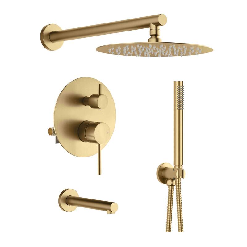 Pressure Balanced 3-Function Shower System with Rough-In Valve
