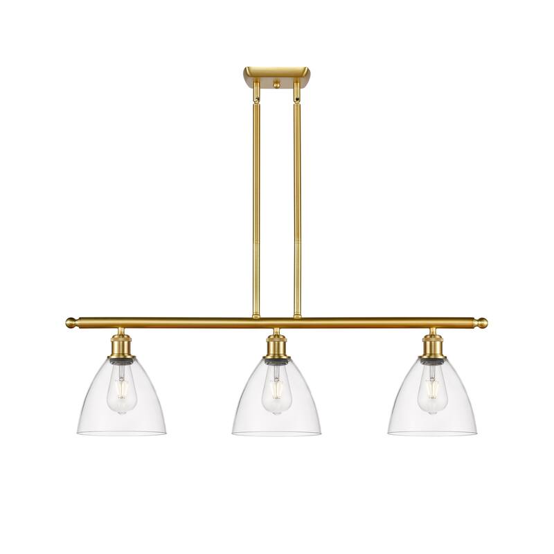 Innovations Lighting 516-3I-11-36 Bristol Linear Bristol Glass 3 Light - Satin Gold / Clear
