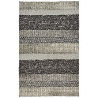 HomeRoots 2' x 3' Gray Wool Floral Hand Woven Area Rug - 2' x 3' - Bed ...