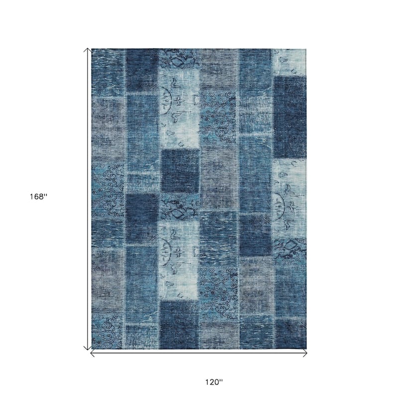 HomeRoots Patchwork Traditional Rectangle Outdoor Rug