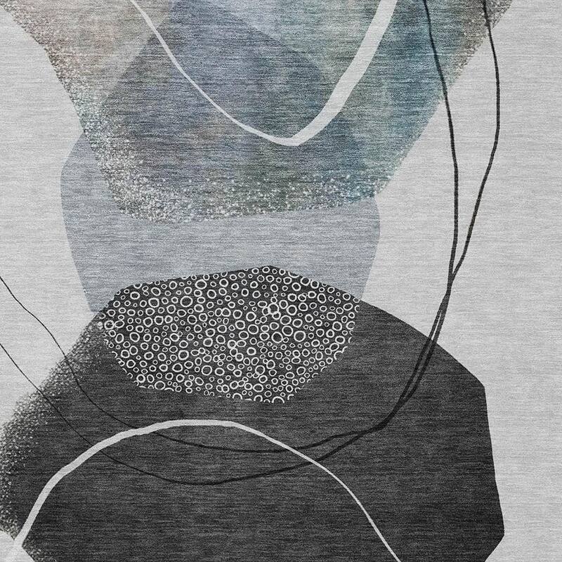 HomeRoots Abstract Transitional Rectangle Outdoor Rug