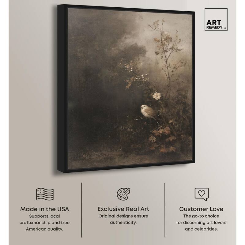 Owl in the Shadows II Canvas by Art Remedy