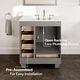 preview thumbnail 42 of 42, Eviva Acclaim 28 in. Bath Vanity with White Carrara Quartz Top
