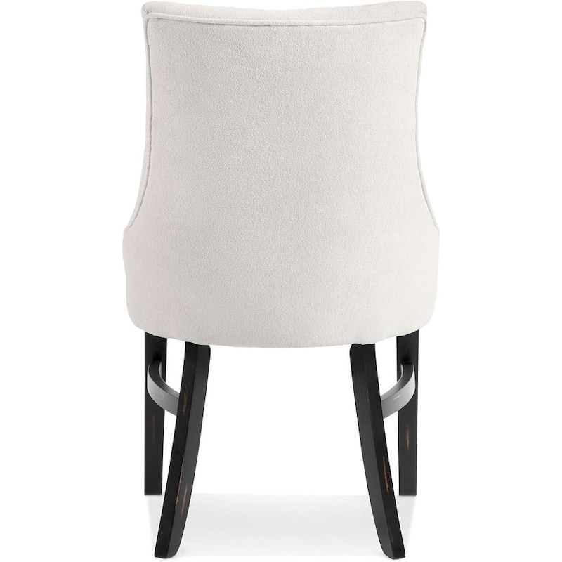 Transitional Black Finish Wingback Dining Chairs Set