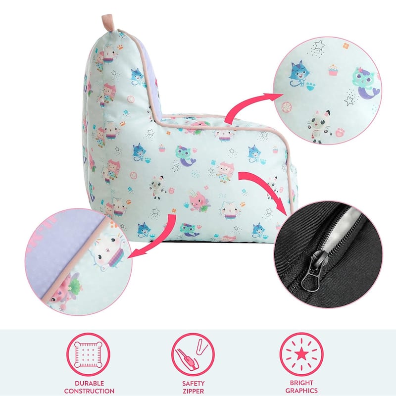 Gabby's Dollhouse Kids Bean Bag Chair