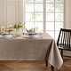 preview thumbnail 6 of 33, Continental Solid Texture Water and Stain Resistant Tablecloth 52x70 - Taupe