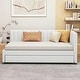 preview thumbnail 2 of 11, Twin Mattress Holde Daybed Frame with Trundle - Beige