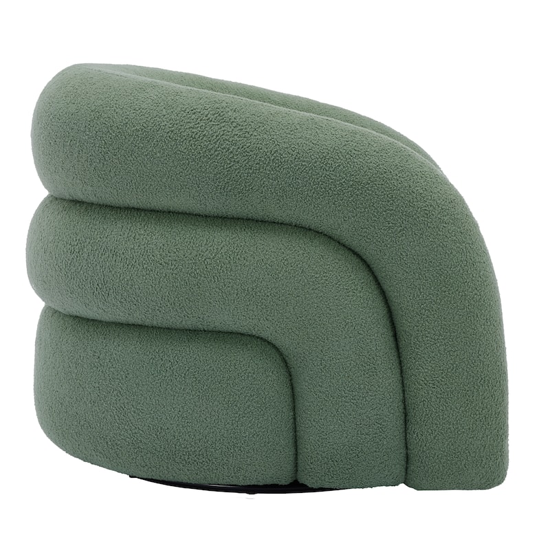 Upholstered Swivel Barrel Accent Chair
