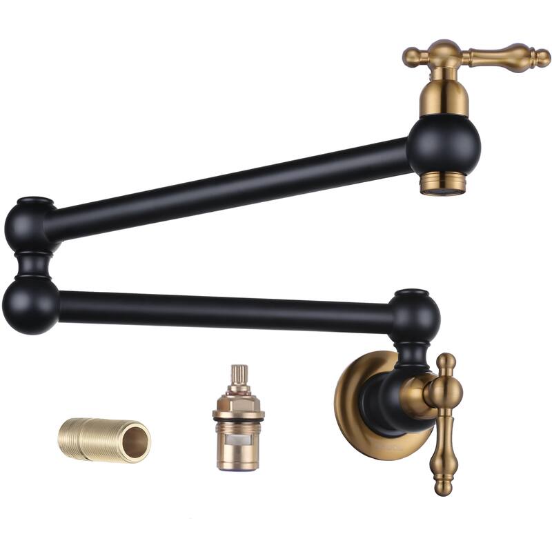 WOWOW Wall Mounted Pot Filler Faucet with Double Joints