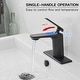 preview thumbnail 19 of 25, Vibrantbath Bathroom Sink Faucet Black Waterfall with Drain Assembly
