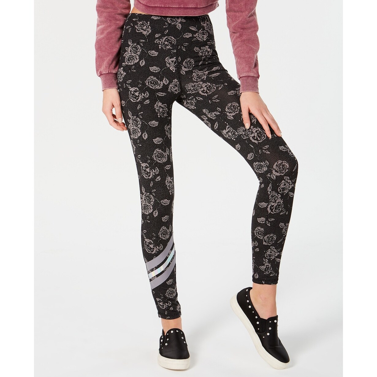 small girl in leggings