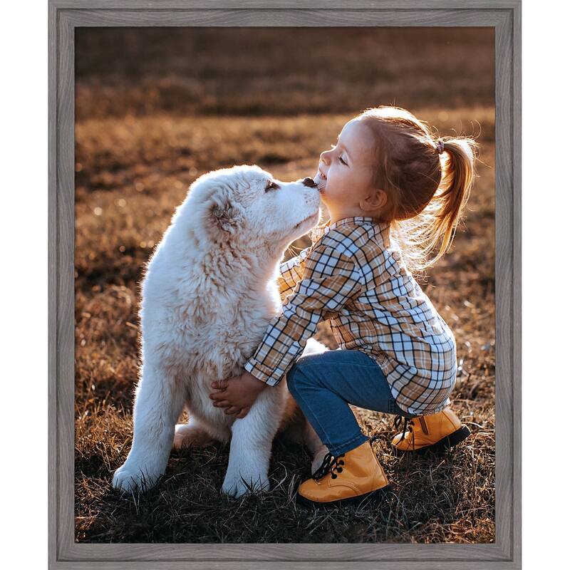 Florence Gold Framed Picture Frame, Photo Frame - 18x22 - Florence Grey