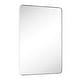 preview thumbnail 22 of 123, TEHOME Kengston Modern & Contemporary Rectangular Bathroom Vanity Mirror 30'' x 40'' - Chrome
