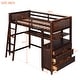 preview thumbnail 10 of 13, Kid-Friendly Design Twin Size Loft Bed with Desk and Drawers