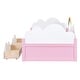 preview thumbnail 8 of 8, Twin Size Daybed with 2 Storage Drawers, Wood Storage Platform Bed Frame with Clouds & Rainbow Decor for Kids Girls Boys, Pink