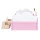preview thumbnail 7 of 8, Twin Size Platform Bed with Sky-Themed Decor , Sturdy Pine Wood and MDF Construction