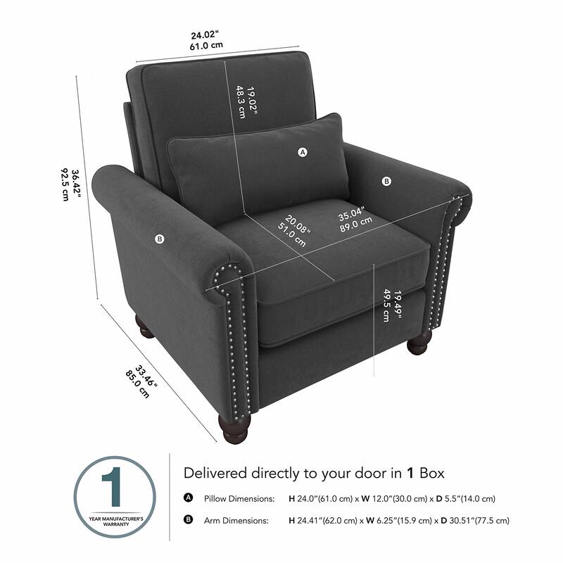 Coventry Accent Chair with Arms by Bush Furniture