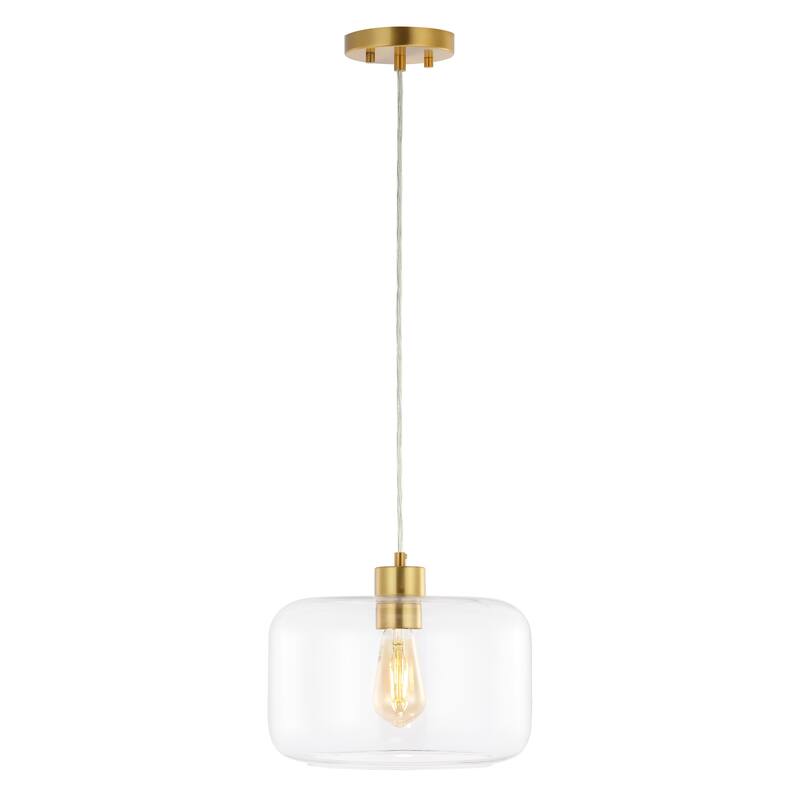 SAFAVIEH Lighting Dashurie 11-inch Pendant - 11" W x 11" D x 11-83" H - Gold/Clear - 11Wx11Dx83H