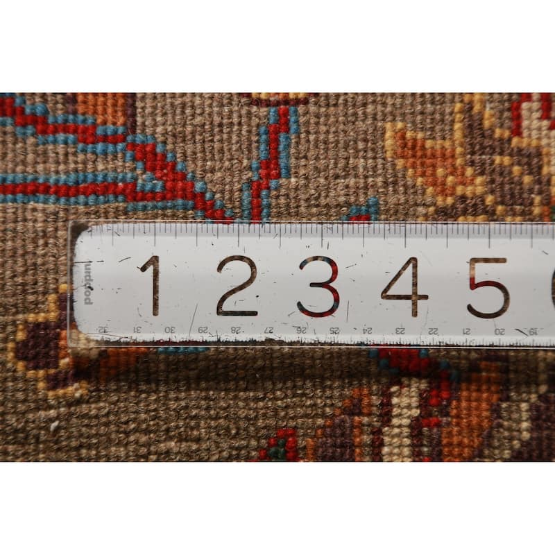 Brown Animals Kazak Oriental Accent Foyer Rug Handmade Wool Carpet - 2'0"x 3'0"